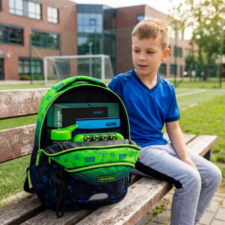 Rucsac Scolar 3 Compartimente Astrabag Ombre Football AB300 [10]