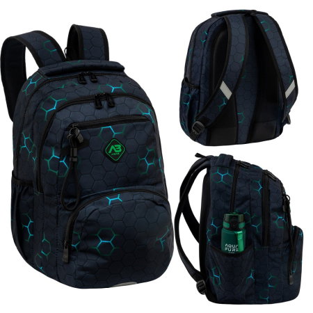 Rucsac Scolar 3 Compartimente Green Element AB200 [1]