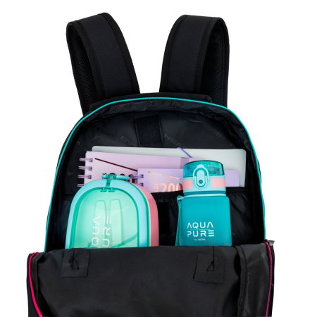 Rucsac Scolar 3 Compartimente Head Black Pink Mint AB200 [4]