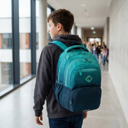 Rucsac Scolar 3 Compartimente Hexagon Lagoon AB200 [6]
