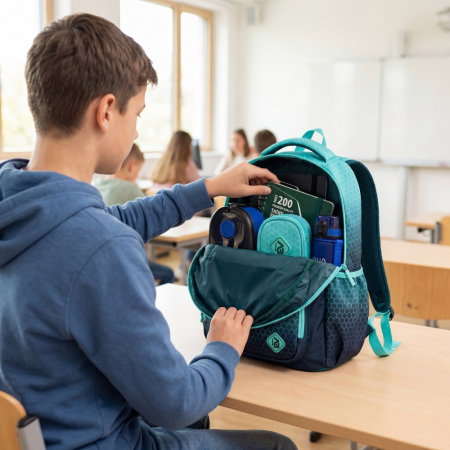 Rucsac Scolar 3 Compartimente Hexagon Lagoon AB200 [5]