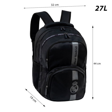 Rucsac Scolar 3 Compartimente Real Madrid Black AB200 [5]