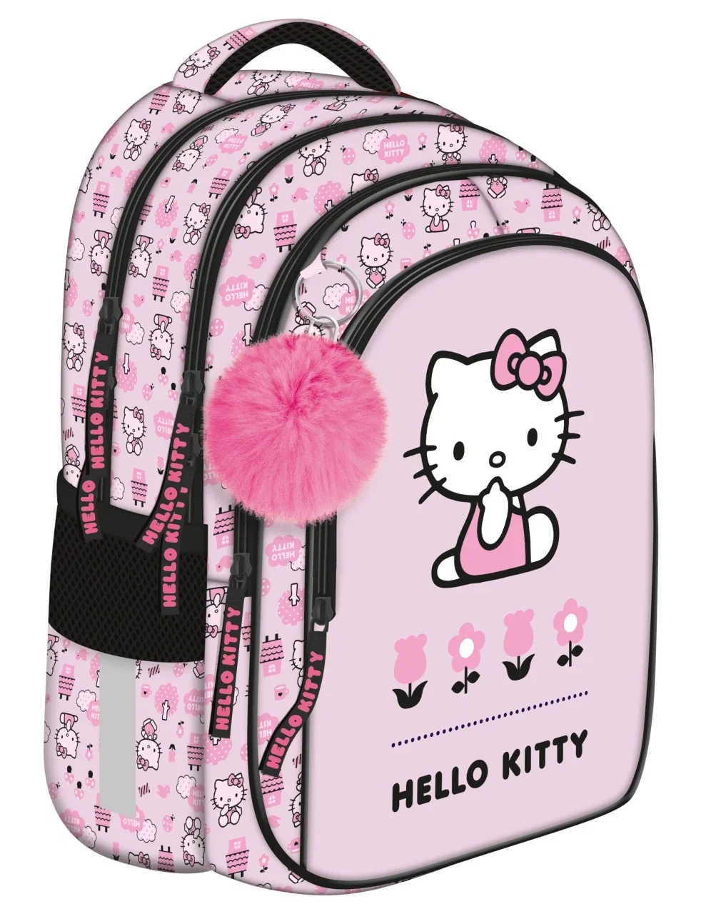 Ghiozdane, Rucsacuri, Trolere - Rucsac Școlar Hello Kitty Grey 4 Compartimente