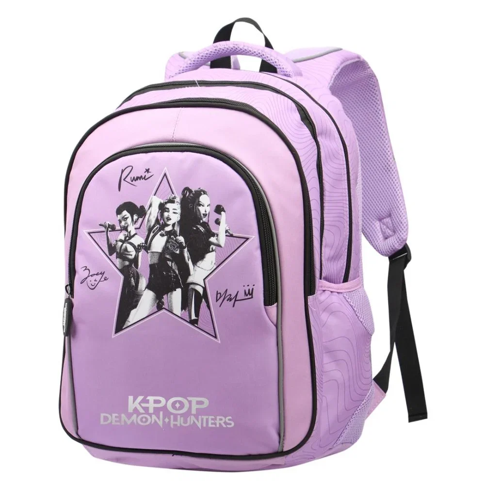 Ghiozdane, Rucsacuri, Trolere - Rucsac Școlar K-POP Demon Hunters Liliac 4 Compartimente