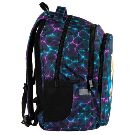 Rucsac Școlar BackUP 3 Compartimente Cats Neon Vibes [3]