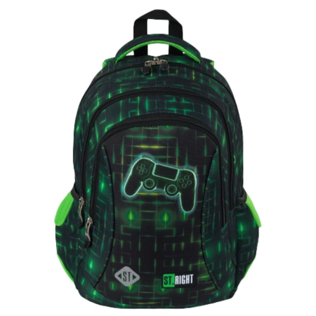 RUCSAC SCOLAR ST.RIGHT 3 COMPARTIMENTE BP-26 NEON PAD 681714 [1]