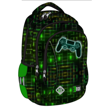 RUCSAC SCOLAR ST.RIGHT 3 COMPARTIMENTE BP-26 NEON PAD 681714 [0]