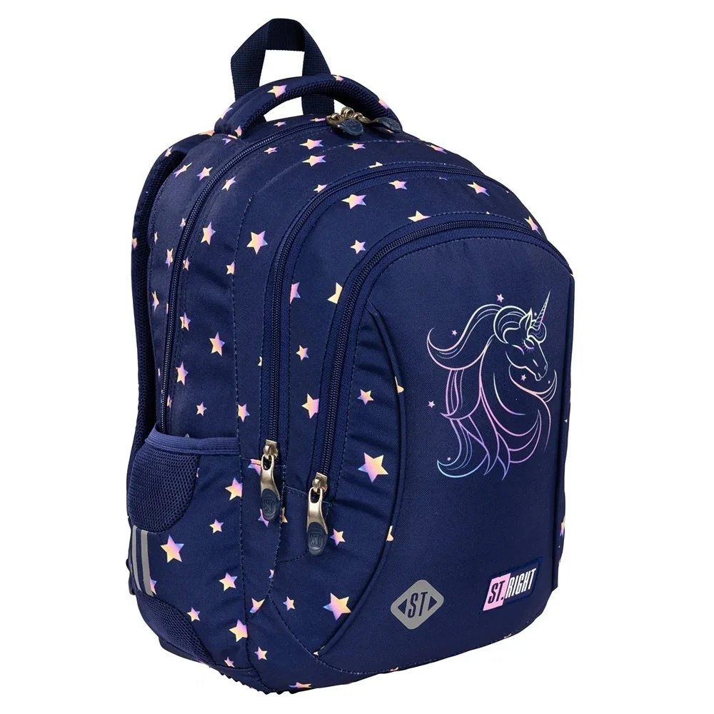 Ghiozdane, Rucsacuri, Trolere - Rucsac școlar St.Right Unicorn Glow cu 3 compartimente IPB