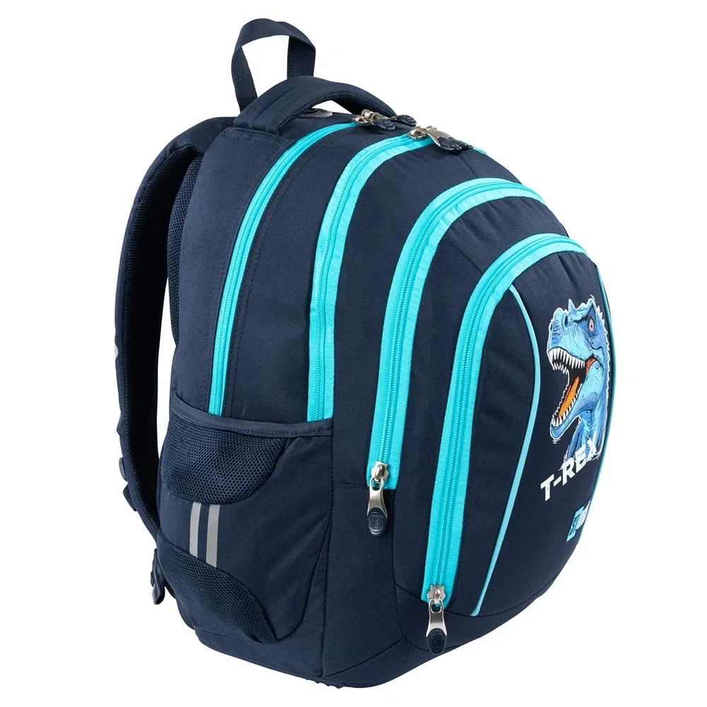 RECHIZITE SCOLARE IPB - Rucsac Scolar St.Right 4 Compartimente BP-04 Blue T-Rex 683565