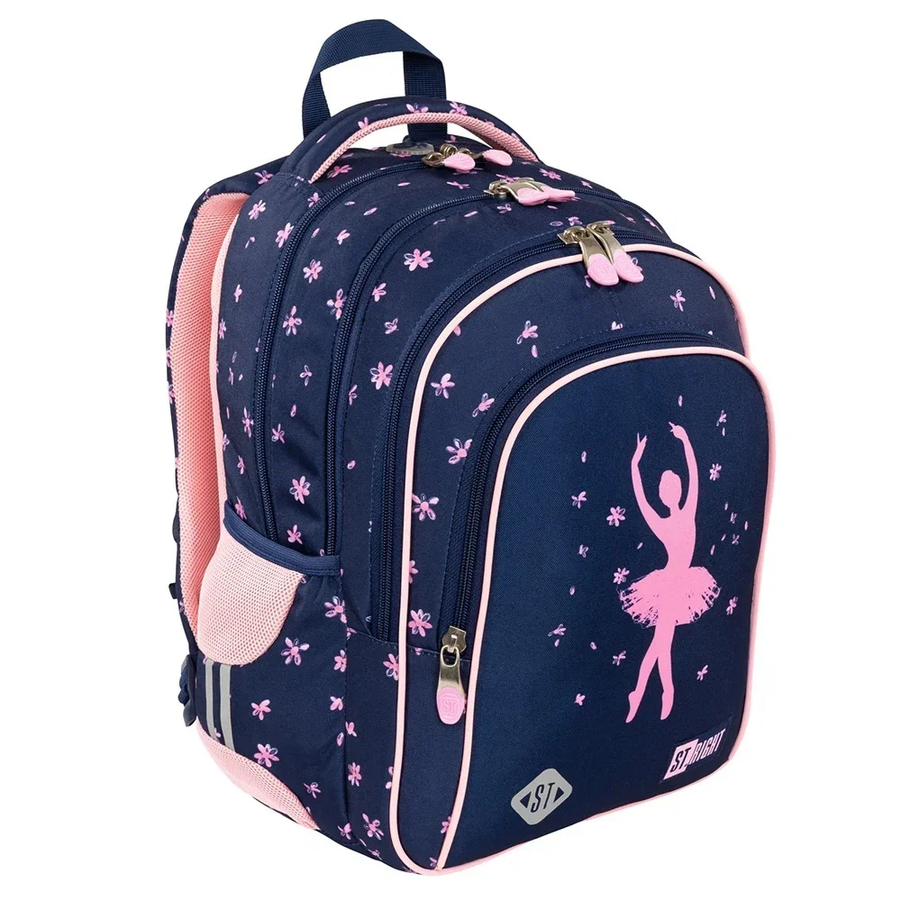 Ghiozdane, Rucsacuri, Trolere - RUCSAC SCOLAR ST.RIGHT 4 COMPARTIMENTE BP-58 PINK BALLERINA 300950