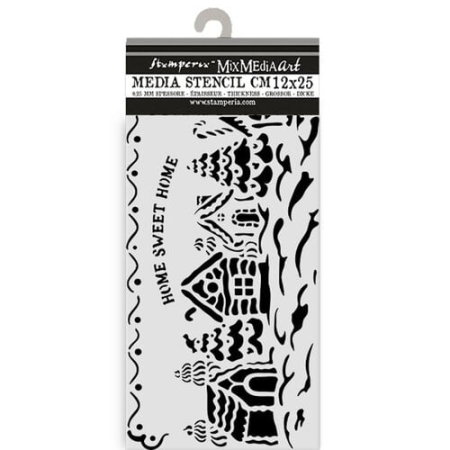 SABLON DECOR 12x25CM, PT EFECTE 3D, SPRAY SI MIX MEDIA, SAT DE CRACIUN KSTDL123/48427 [1]