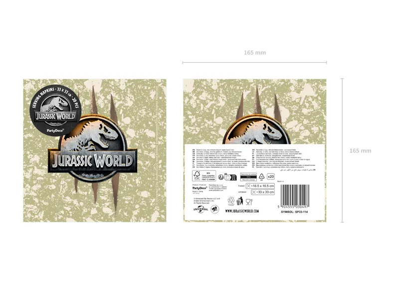 Șervețele Hârtie 33x33cm Jurassic World 20/Set SP33-114 [3]