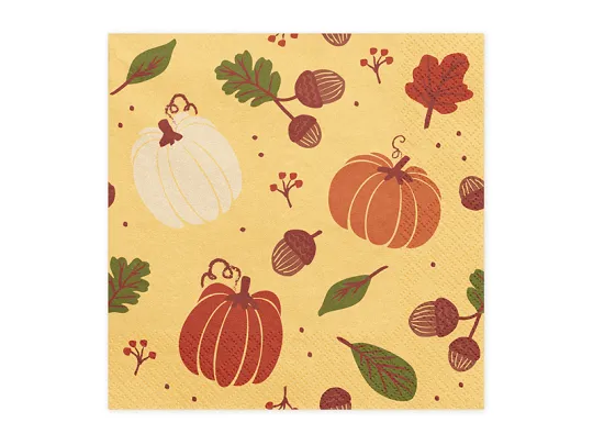 Servetele Hartie 33x33cm Pumpkins and Acorns Orange 20/set SP33-119 [4]