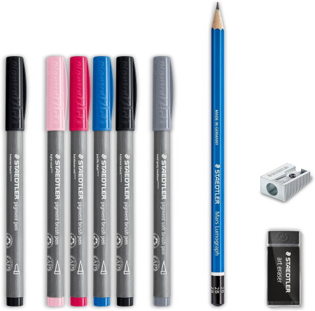 Set Arta si Caligrafie Staedtler Brush Lettering 9 Piese 61 371-1 [1]