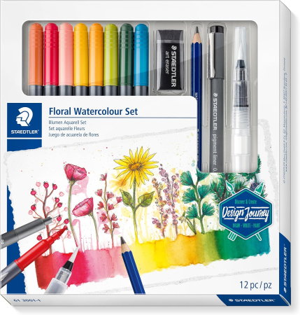 Seturi pentru arta - Set Arta Staedtler Floral Aquarell 12 Piese 61 3001-1