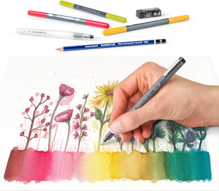 Set Arta Staedtler Floral Aquarell 12 Piese 61 3001-1 [2]