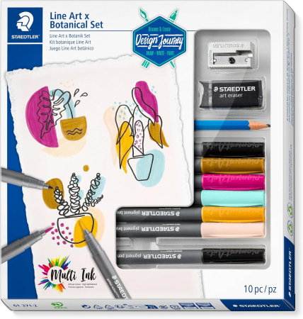 Seturi pentru arta - Set Arta Staedtler Line Art x Botanical 10 Piese 61 371-2