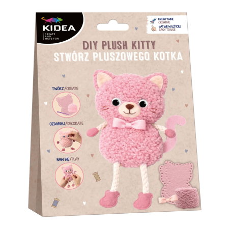 Seturi Creative pentru Copii - Set Creativ Pentru Cusut Pisicuță De Pluș Kidea SPLKKA