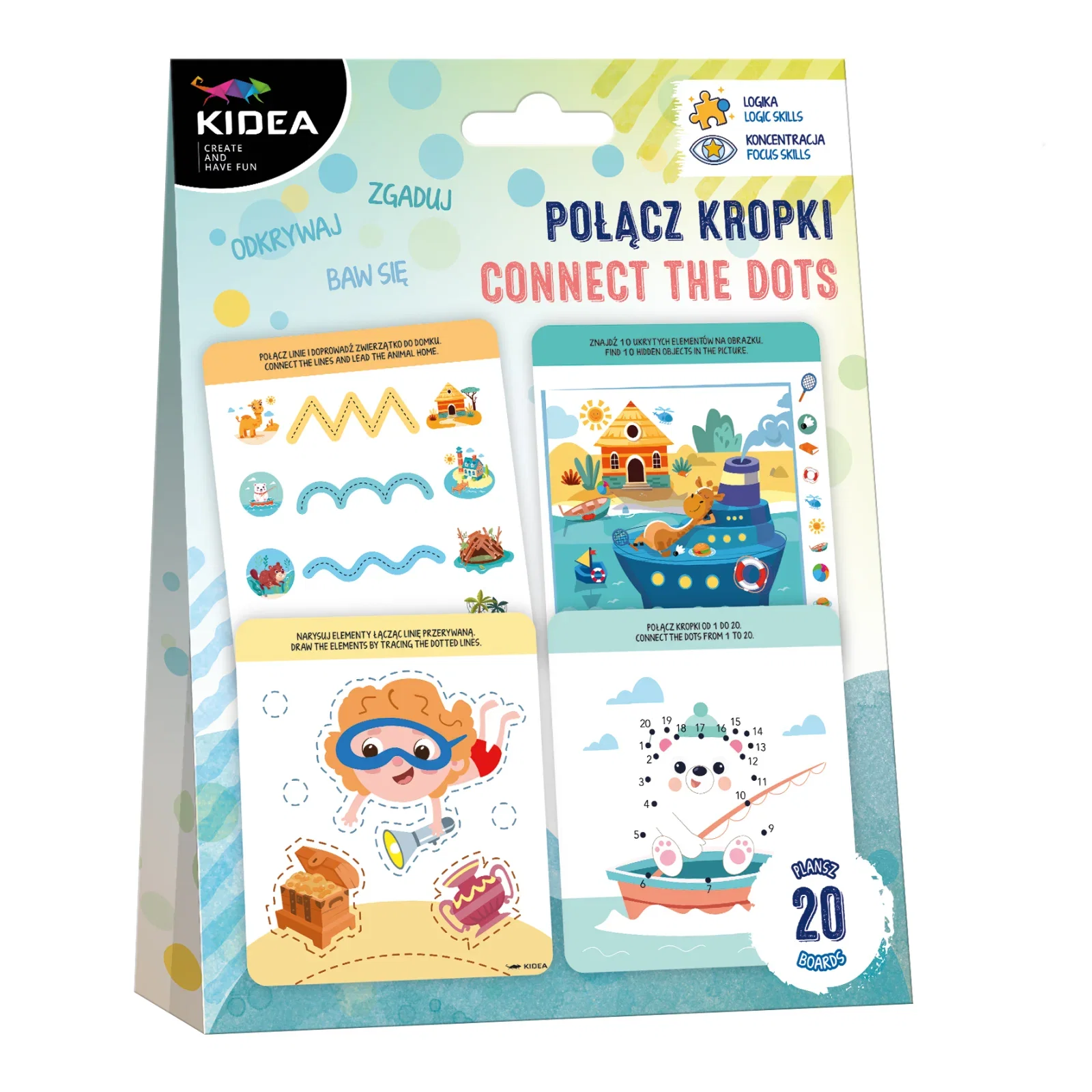 Seturi Creative pentru Copii - Set Cu Activități Educative Kidea Unește Punctele ZELKKA