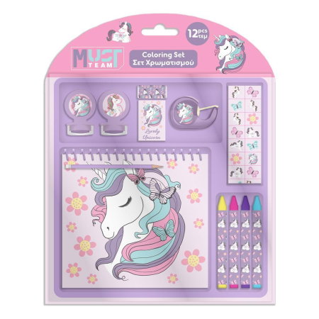 Seturi de colorat - Set de Colorat Must Team Girl 12 Piese - 17.5x18.5cm
