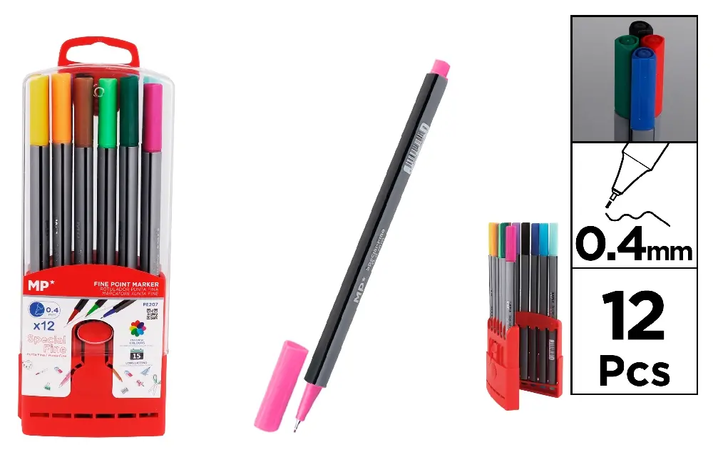 INSTRUMENTE DE SCRIS - SET FINELINER IPB VARF 0.4MM 12/SET PE207