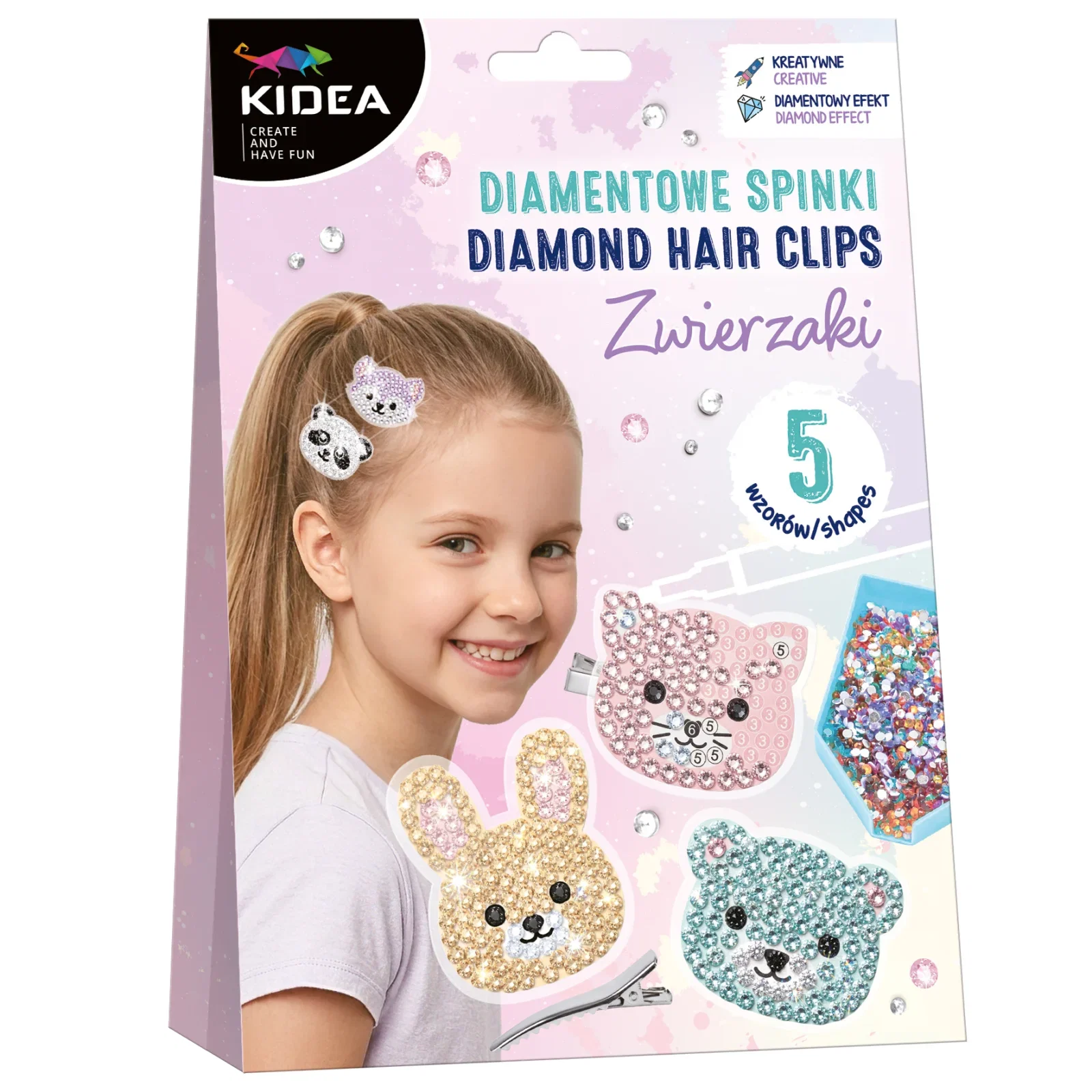 ARTICOLE COPII - Set Machiaj Copii Pentru Păr Diamond Animal Kidea DSSRKA