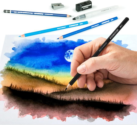Set Pentru Desen Aquarell Mars Lumograph Staedtler 18 Piese 61 14610C [2]