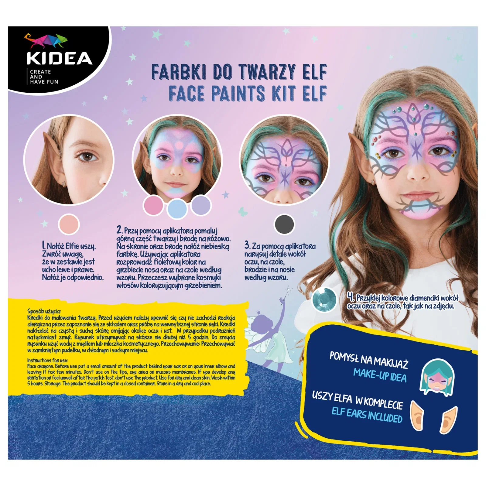 Set Pictură Pe Față 4 Culori Elf Kidea FDTZEUKA [5]