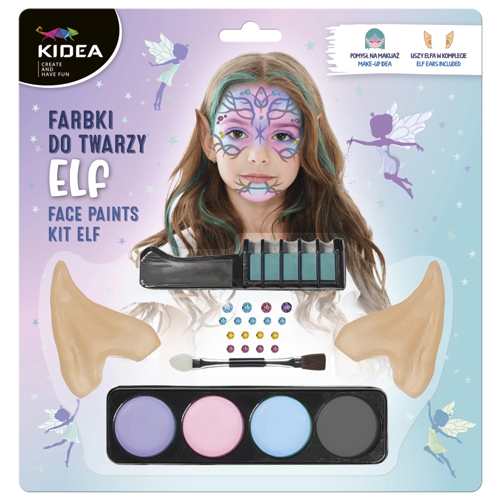 DE SEZON - Set Pictură Pe Față 4 Culori Elf Kidea FDTZEUKA