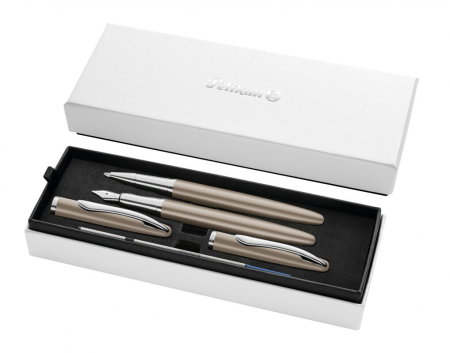 Seturi Instrumente de lux - Set Pix + Stilou Pelikan Jazz Noble Elegance Lux Taupe 826792 - Elegant și Profesionist
