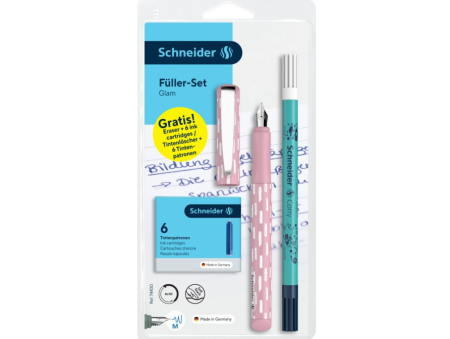 Stilouri si Rollere cu Cerneala - Set Stilou cu Pic și 6 Patroane Schneider Glam 26-Limes SD-020837