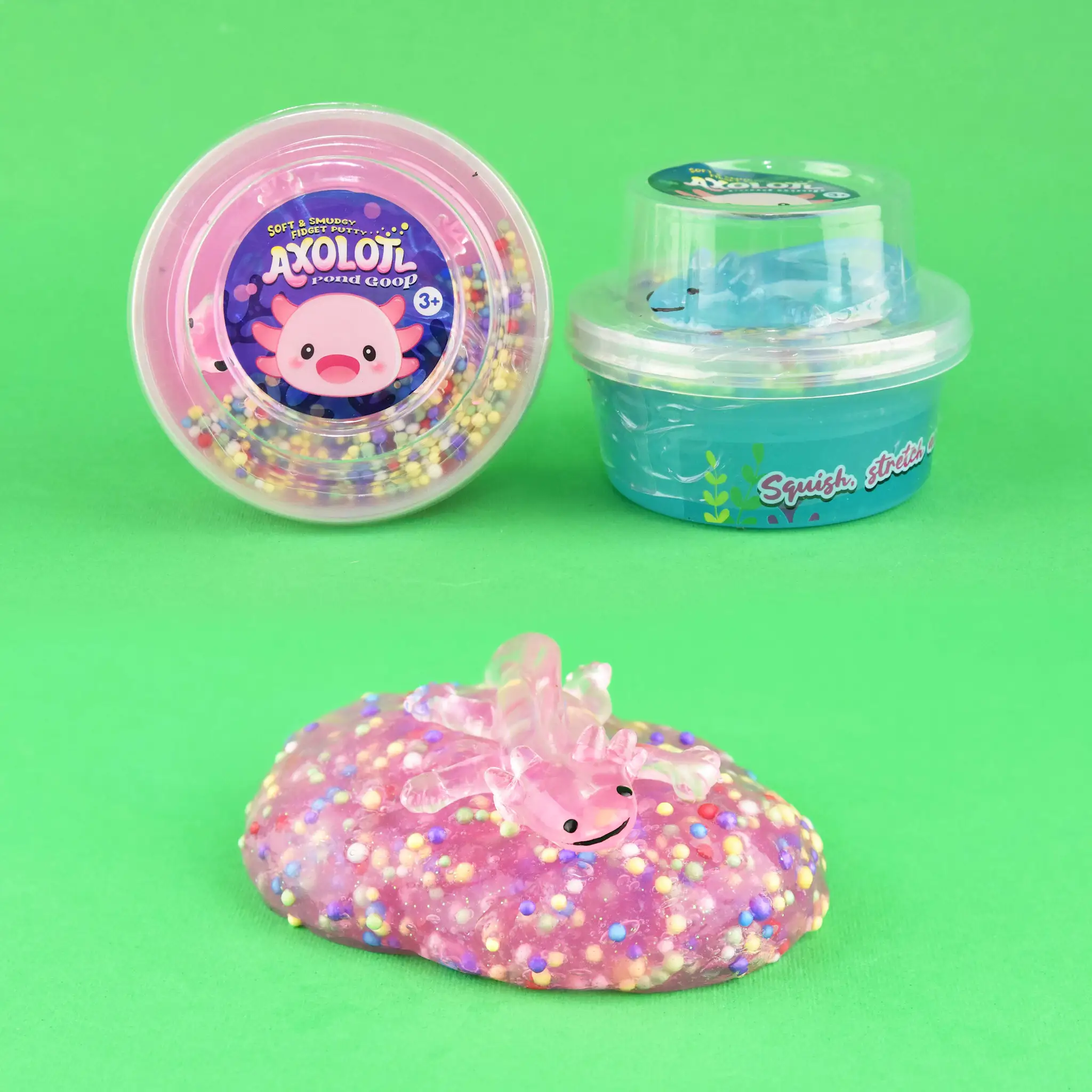 ARTICOLE COPII - Slime cu Biluțe 130gr - Axolotl 9cm 65059 - Asortat Non-Toxic |