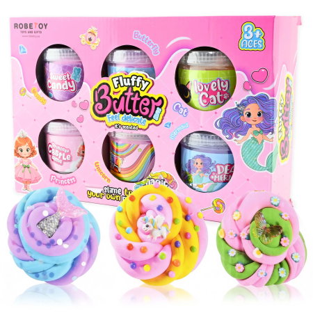 Slime - Set 6 Slime Parfumat Fluffy Butter 64055 - ipb.ro