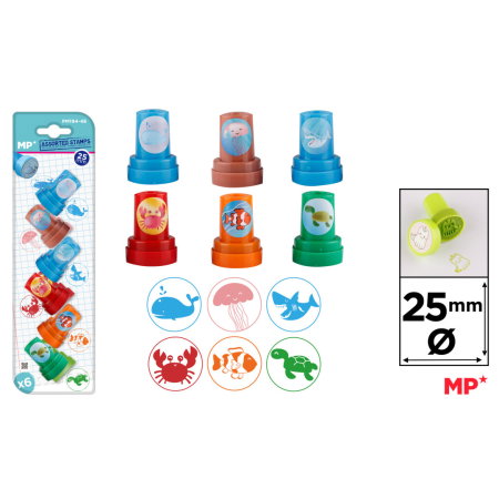 Stampile Copii - Set 6 Ștampile Creative Fantasy Color PM194-46