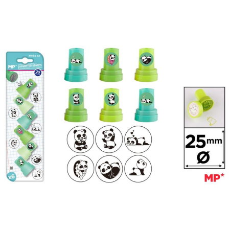 Stampilute Copii - Set 6 Ștampile Panda PM194-53 -