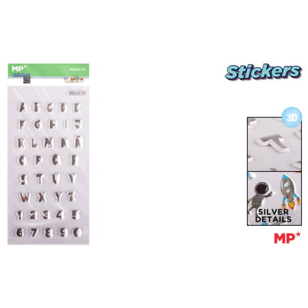 RECHIZITE SCOLARE IPB - Sticker 3D IPB Litere PD034-30 MP*