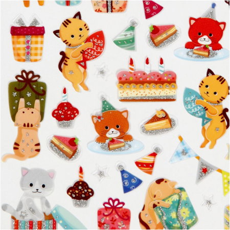 STICKER DECOR CATS BIRTHDAY 29063 [1]