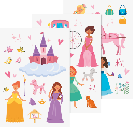 Stickere decor pentru geamuri - Sticker Decor Fereastra Printese 3 Coli Heyda