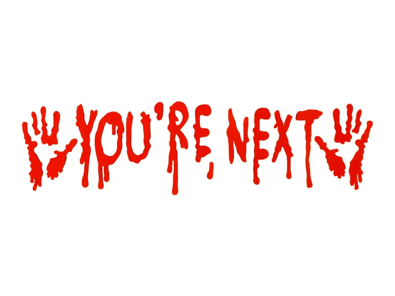 Sticker Halloween Fereastra 14x48.5cm You're Next Rosu NN04 [1]