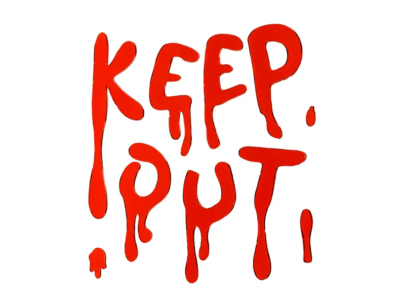 Sticker Halloween Fereastra Keep Out NN03 [1]