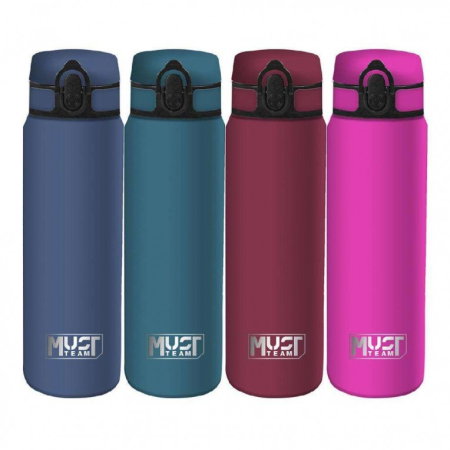 Sticle, caserole, pusculite, suporturi copii - Sticlă Apă Inox Must Team 600ml 7x23cm Diverse Culori 000587482