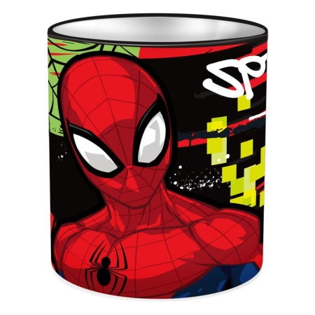 Articole papetarie pentru copii - Suport Creioane Metal 10x11cm Spiderman 000508379
