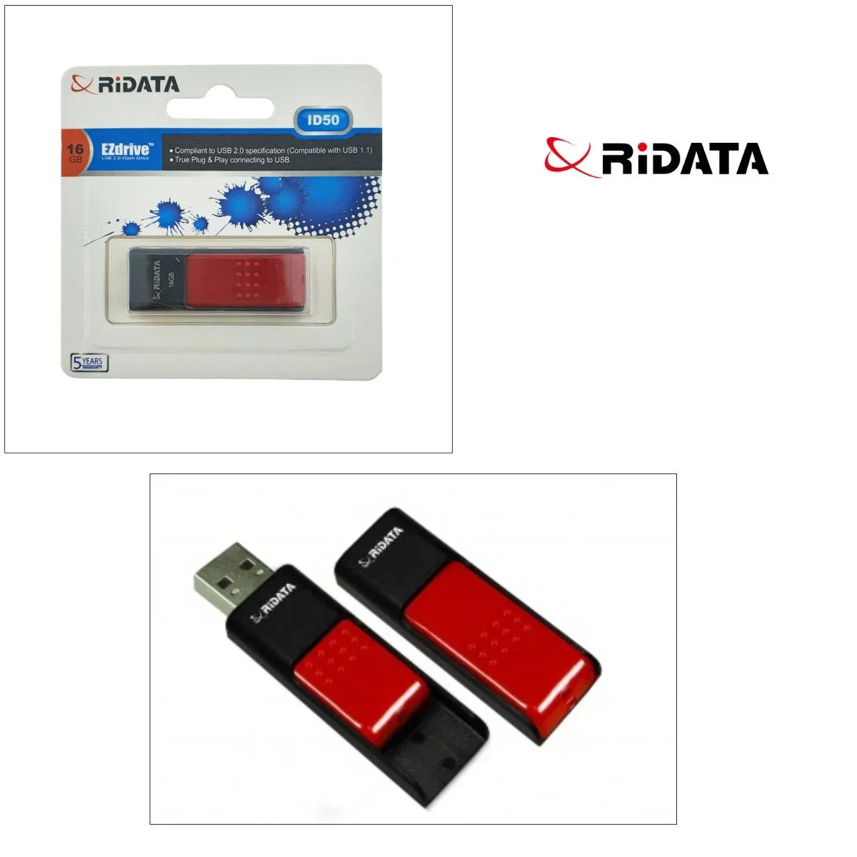 Stick USB 2.0 RiDATA 16GB HD50 Roșu Retractabil [2]