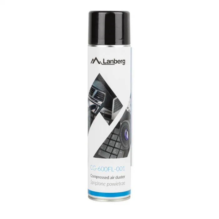 ACCESORII IT - Spray Curățare Aer Comprimat Lanberg 600ml CG-600FL-001 - Anti-praf Electronică