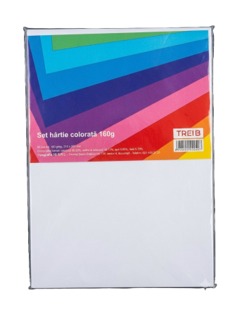 Hartie si carton colorate - Carton Alb A4 160g Set 50 Coli
