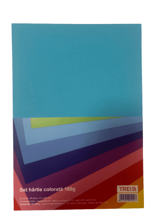Hartie si cartoane colorate A4, A3 - CARTON COLOR A4 160GR 50COLI/SET ALBASTRU DESCHIS