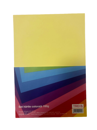 CARTON COLOR A4 160GR 50COLI/SET GALBEN PAL [0]