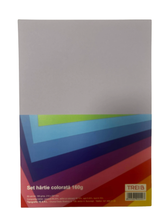 Hartie si cartoane colorate A4, A3 - CARTON COLOR A4 160GR 50COLI/SET LILA