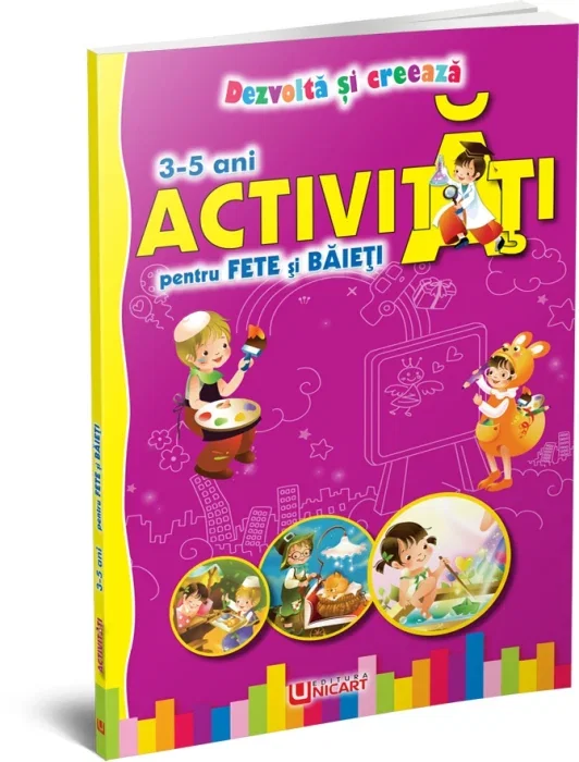 ARTICOLE COPII - UP CARTE DE COLORAT ACTIVITATI PENTRU FETE SI BAIETI 3-5 ANI