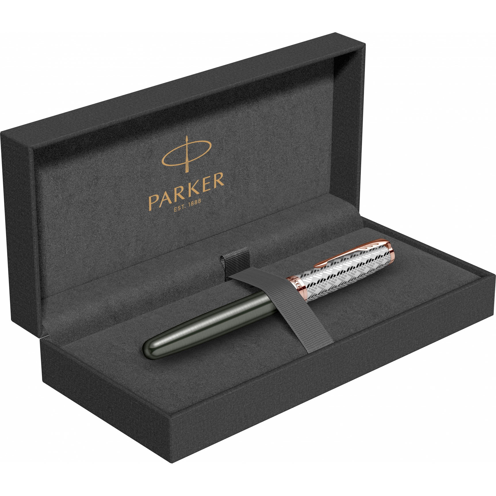 PARKER STILOU SONNET PREMIUM METAL , GRI GT, PENITA F 18K 160414